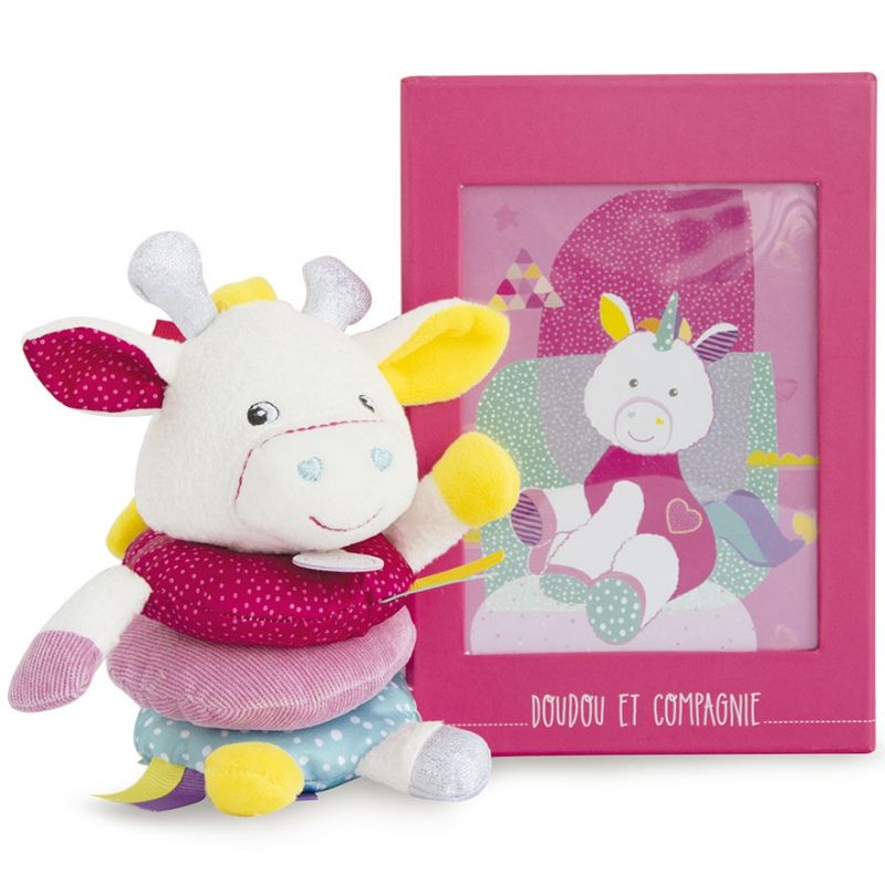 Coffret peluche vibrante girafe (15 cm) Doudou et Compagnie