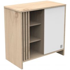 Commode 1 porte Tokyo blanc - Sauthon mobilier