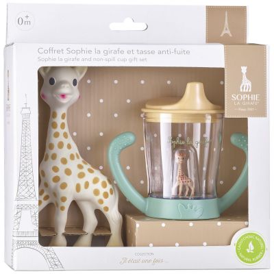 Coffret Sophie la girafe et tasse anti-fuite Sophie la girafe