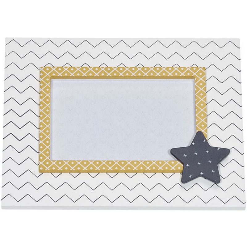 Cadre photo chevrons Hello Sauthon