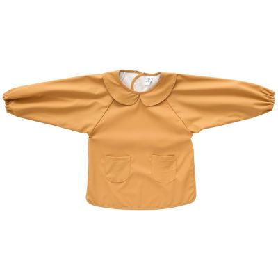 Bavoir tablier col claudine uni camel (3-5 ans)