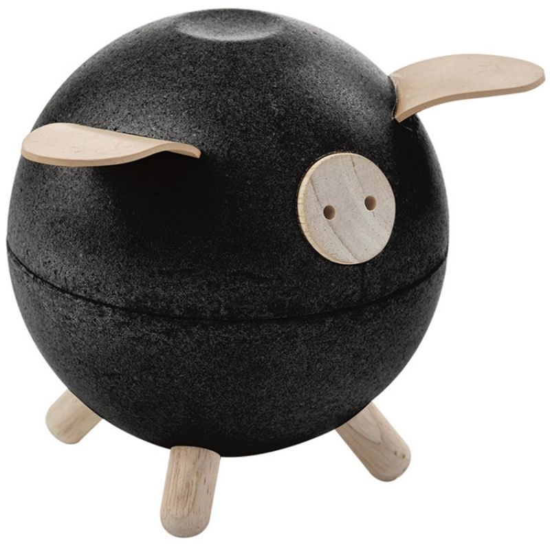 Tirelire cochon noire Plan Toys