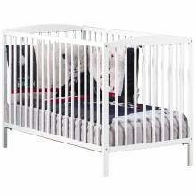Lit bébé à barreaux New Nao blanc (60 x 120 cm)  par Baby Price