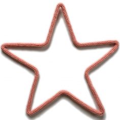 Déco murale petite étoile en tricotin (coloris personnalisable)