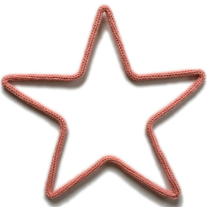 Déco murale petite étoile en tricotin (coloris personnalisable) Charlie & June