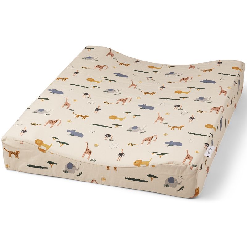 Matelas à langer Fritz Safari écru (65 x 50 cm) Liewood