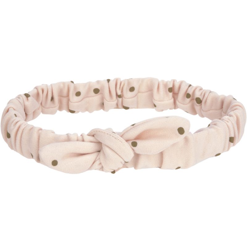 Bandeau bébé en coton bio Pointillés rose poudré (12-36 mois) Lässig