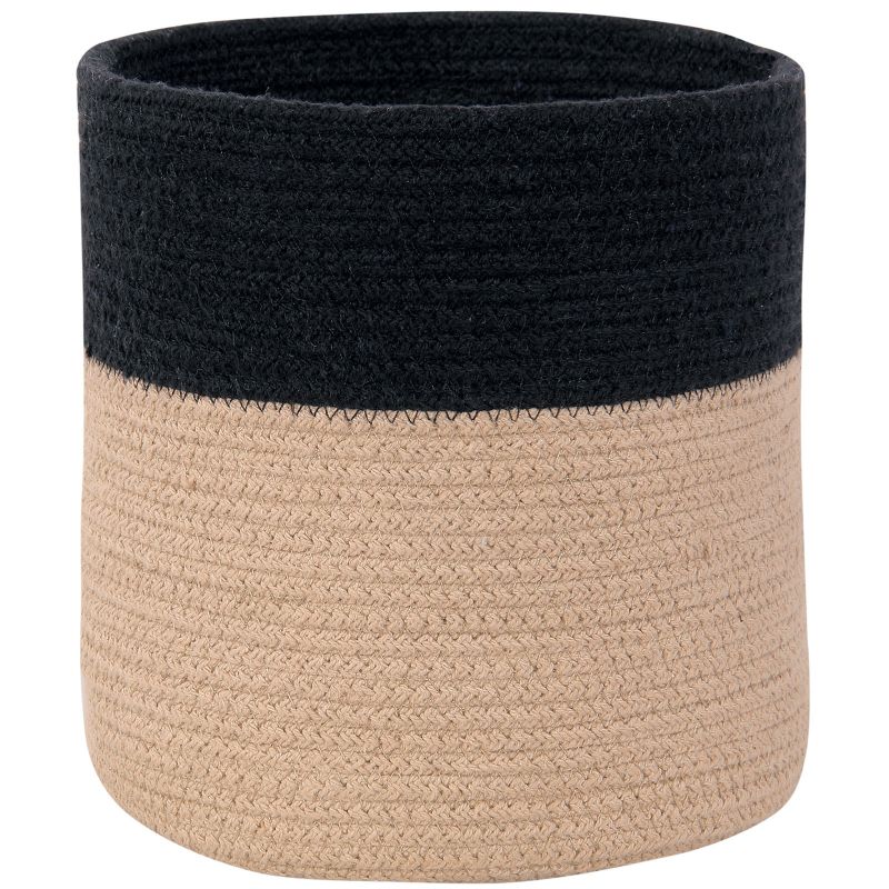 Panier de rangement en coton My Little Ones noir et beige (15 x 15 x 15 cm) Lorena Canals