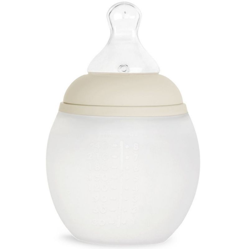 Biberon anti-colique en silicone sand (240 ml) Elhée Produit ouvert 2