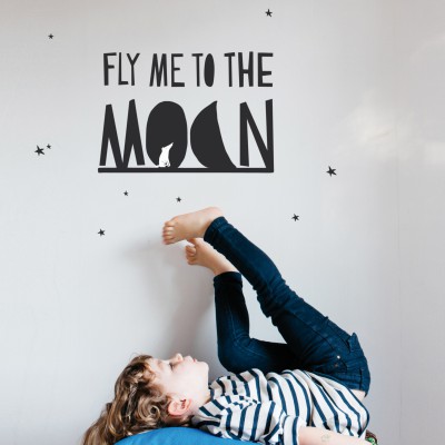 Sticker Fly me to the moon Mimi'lou