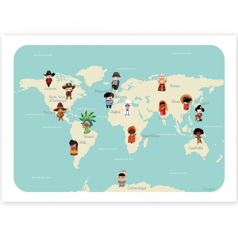 Affiche A3 Le monde des enfants Kanzilue