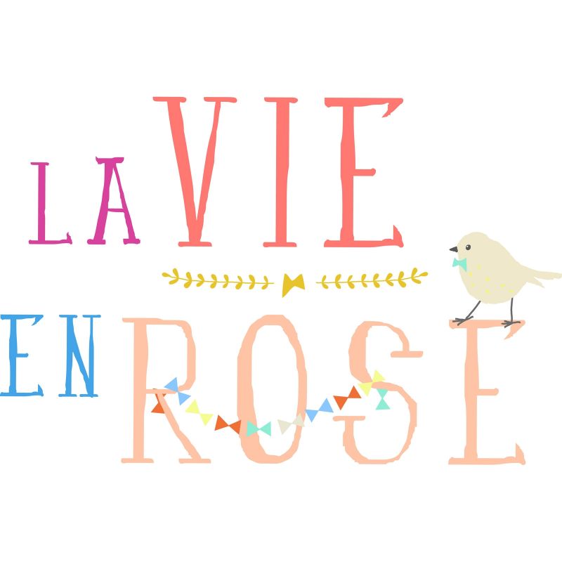 Stickers mural La vie en rose Mimi'lou
