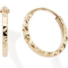 Créoles ciselées 10 mm (or jaune 375°) - Baby bijoux