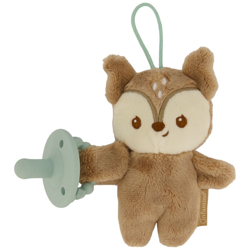 Attache-sucette peluche Snugle & tétine Pacipal Biche Infantino Produit 1