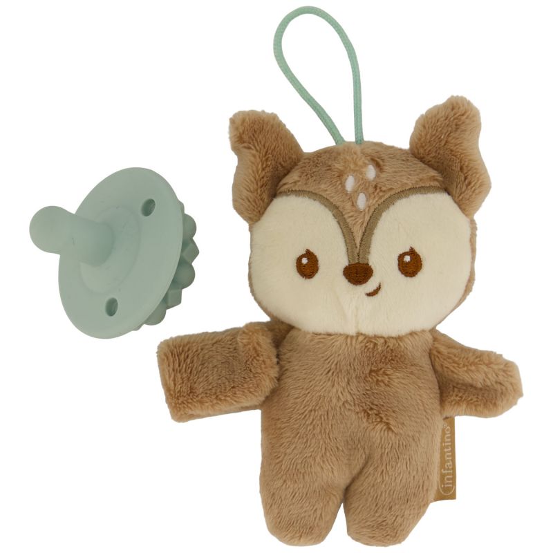 Attache-sucette peluche Snugle & tétine Pacipal Biche Infantino Produit 5
