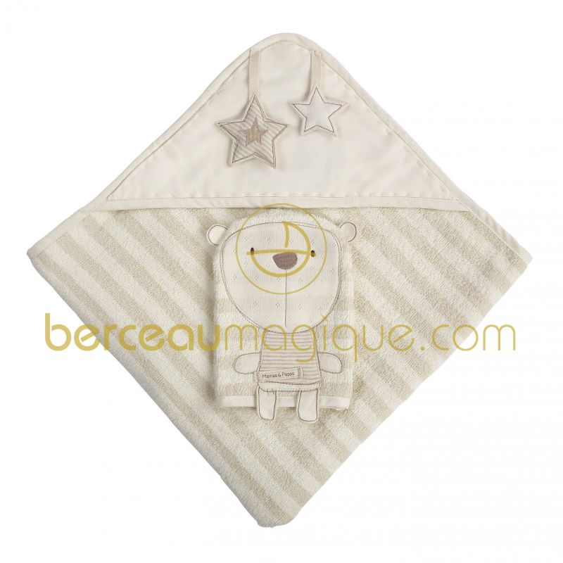 Carré de bain avec gant Millie & Boris Mamas and Papas