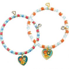 Kit de création de bracelets Enfilage coeur