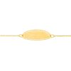 Gourmette bébé plaque ovale dentelle (or jaune 375°) - Berceau magique bijoux