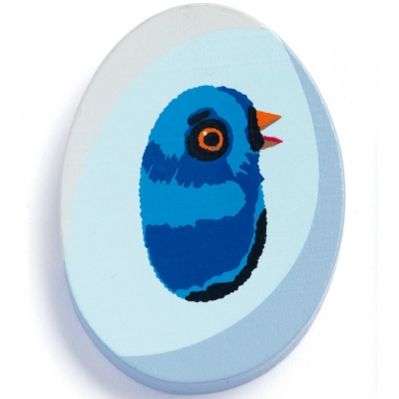 Lettre O en bois Oiseau Achille Djeco