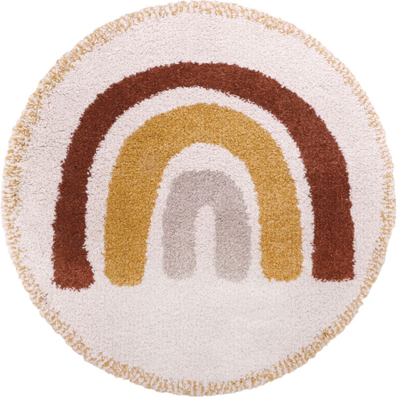 Tapis rond Bohemian arc-en-ciel (120 cm) - Reconditionné Nattiot