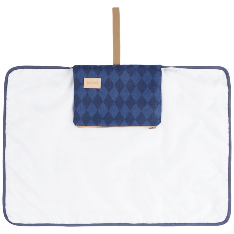 Sac isotherme pour biberon et déjeuner Hyde Park Denim Blue Diamonds Nobodinoz Produit 2