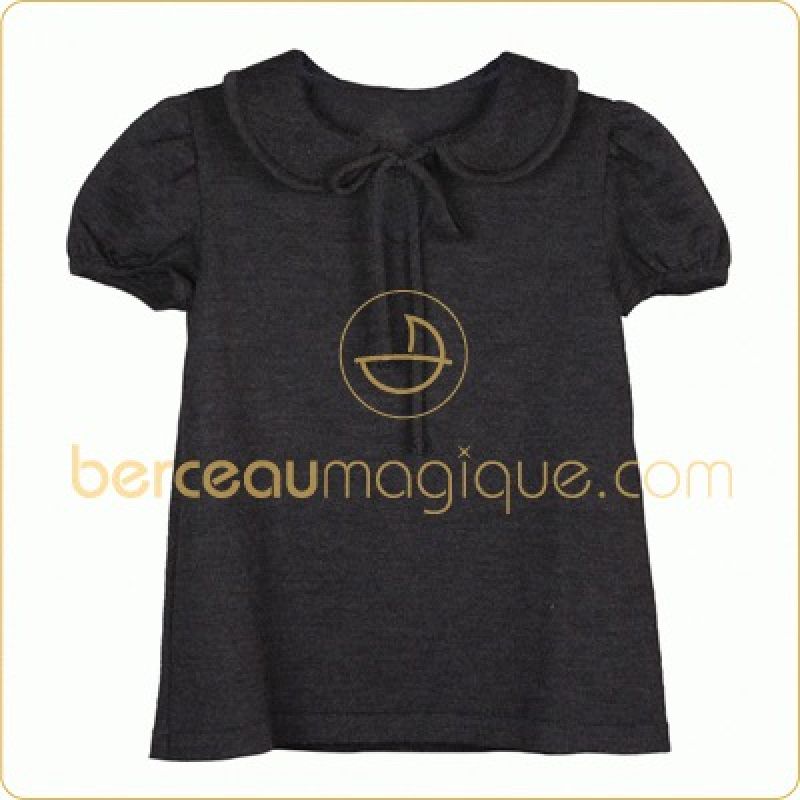Pull claudine manches courtes charbon 