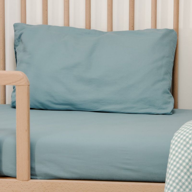 Taie d'oreiller pur coton bio Azur (40 x 60 cm) Kadolis Ambiance 2
