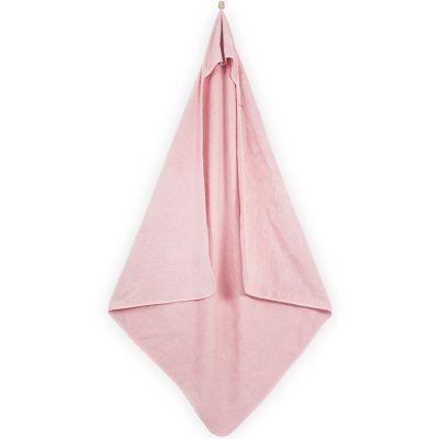 Cape de bain velvet terry rose poudré (100 x 100 cm) Jollein