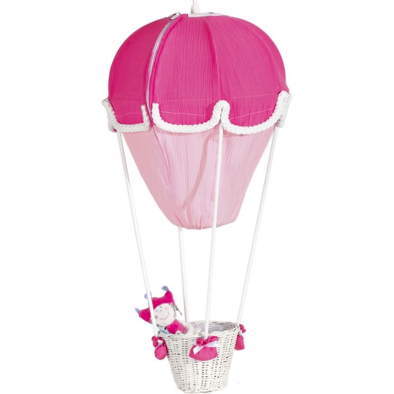 Lampe montgolfière Fuchsia et rose Domiva