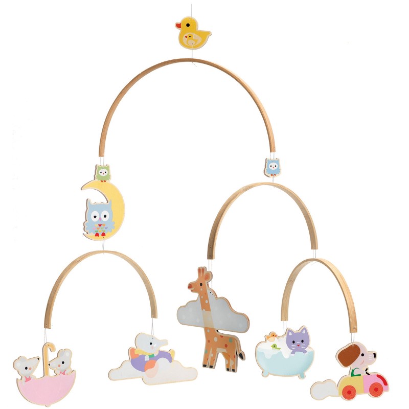 Mobile décoratif en bois Bébés animaux Djeco