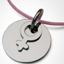 Pendentif I am Fille (or blanc 750°)  par Mikado