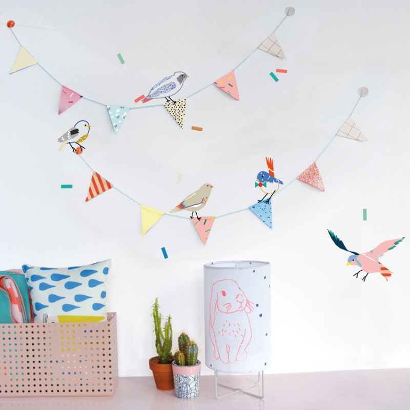 Stickers guirlande Birds on a string Mimi'lou