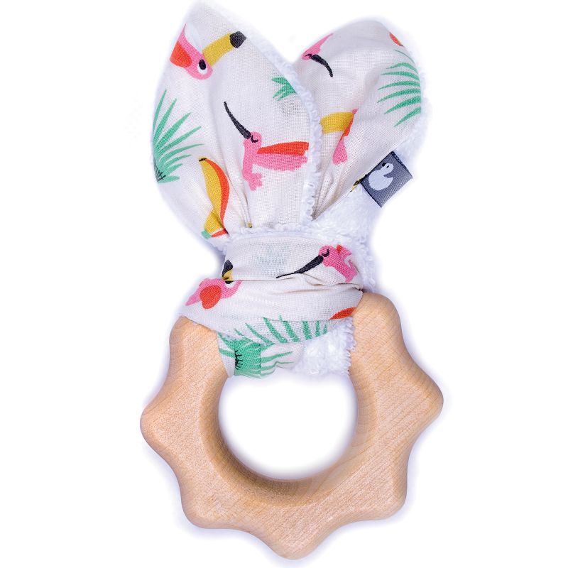Anneau de dentition en bois imprimé exotique BB & Co