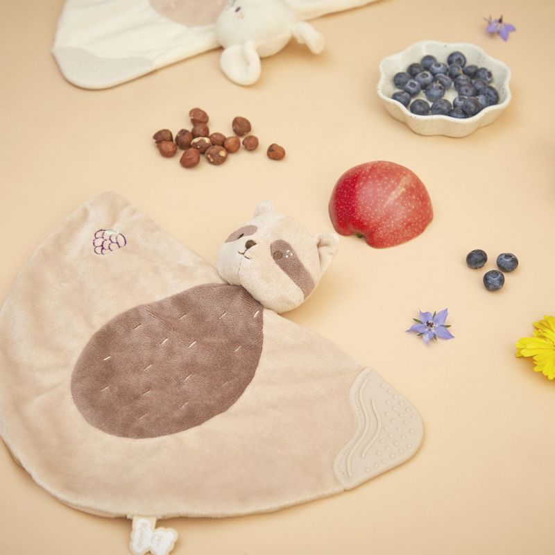 Doudou de dentition Raton Laveur Kaloo Ambiance 5