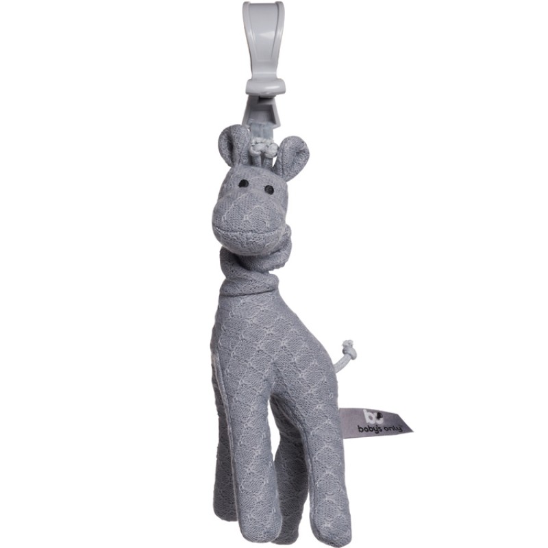 Peluche vibrante girafe à suspendre grise Baby's Only