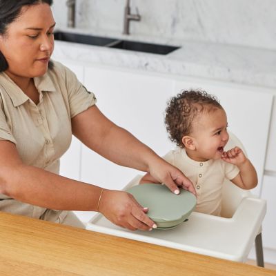 Assiette à ventouse et couvercle Sage