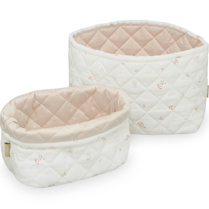 Lot de 2 paniers de rangement matelassés Poppies Cam Cam Copenhagen