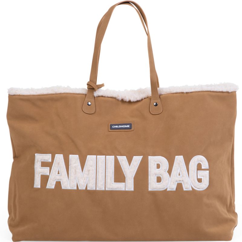 Sac à anses Family bag effet suédine Childhome