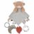 Variation Beige du produit Doudou plat attache sucette  Fluffy Cow de la marque Noukie's