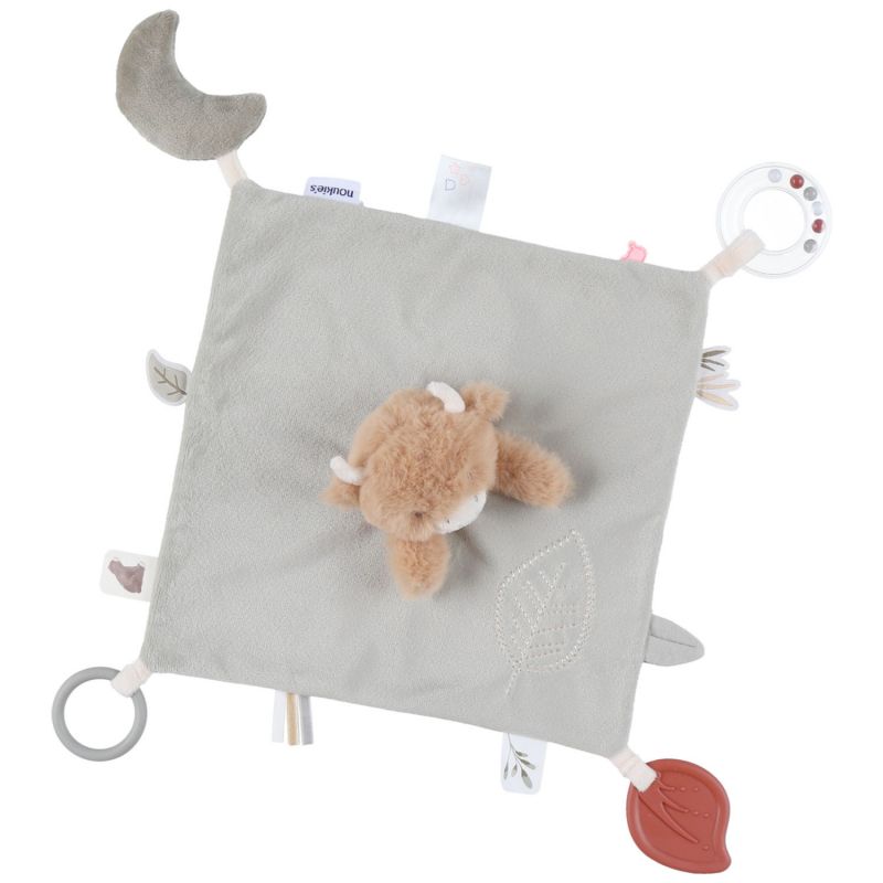 Doudou plat attache sucette  Fluffy Cow Noukie's Produit 4
