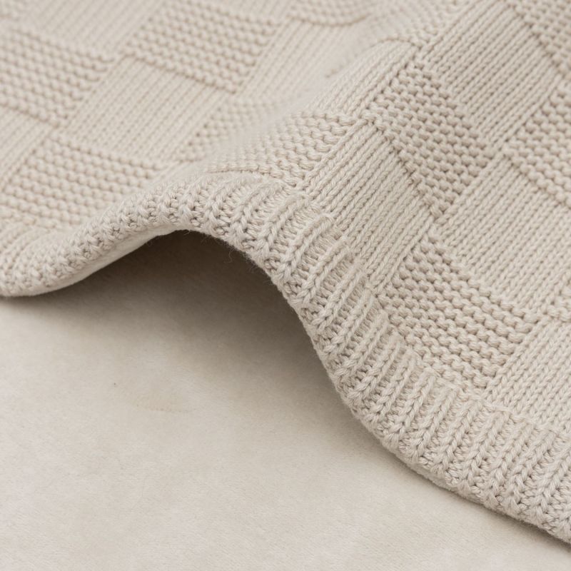 Couverture en polaire Box Knit Warm Sand (100 x 150 cm) Jollein Produit 6