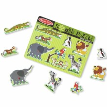 Puzzle sonore à encastrement animaux du zoo (8 pièces)  par Melissa & Doug
