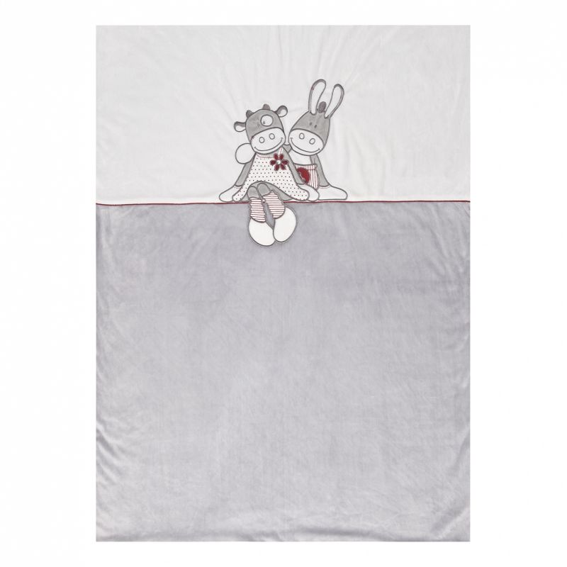 Couverture veloudoux Paquito et Lolita (100 x140 cm) Noukie's