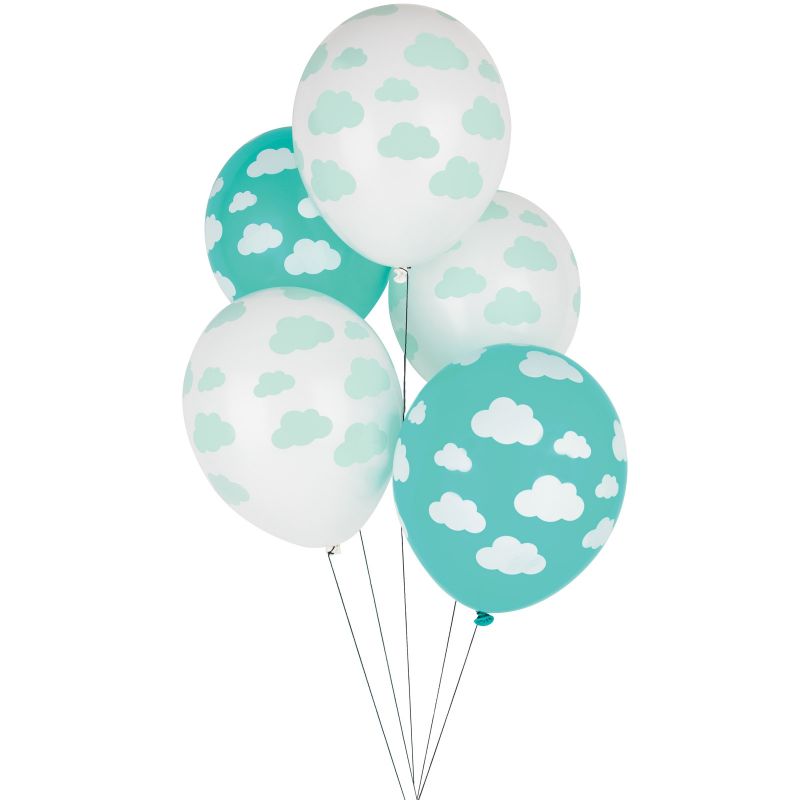 Ballons de baudruche tatoués nuages (5 pièces) My Little Day