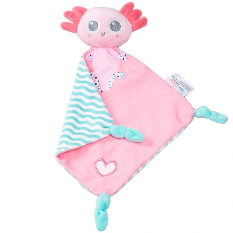 Doudou plat Anatole l'axolotl Aqu'Amis Pioupiou et Merveilles