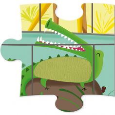 Puzzle tactile Une journée au zoo (20 pièces)