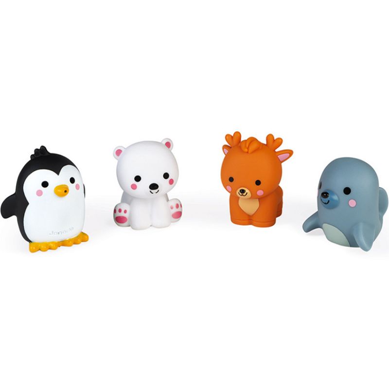Lot de 4 gicleurs de bain Animaux polaires - Reconditionné Janod