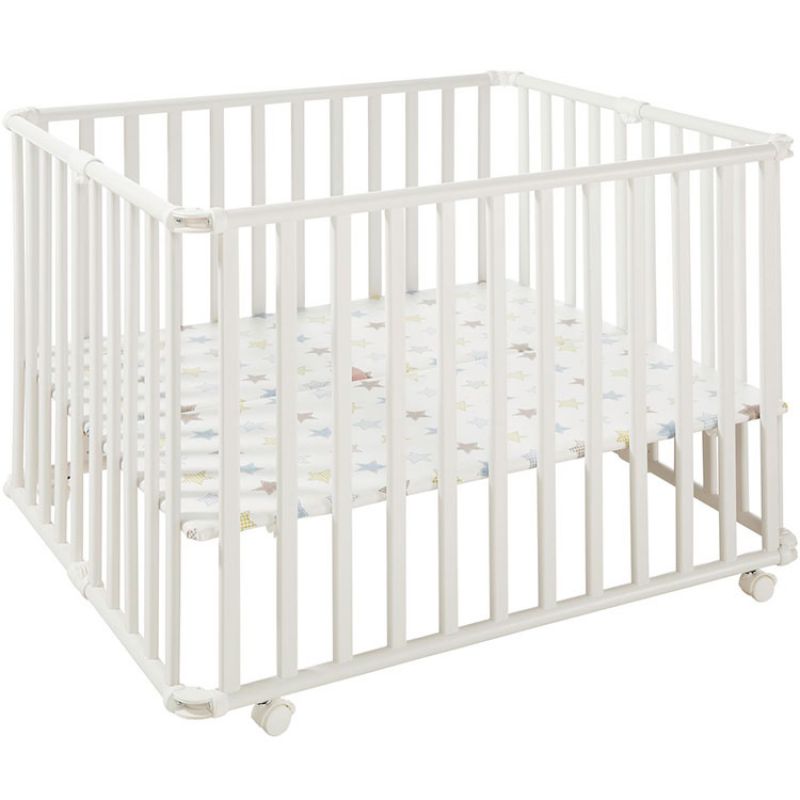 Parc bébé pliable Ameli blanc fond étoiles (106,5 x 90 cm) Geuther