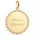 Pendentif médaille Soleil personnalisable (plaqué or) - Petits trésors