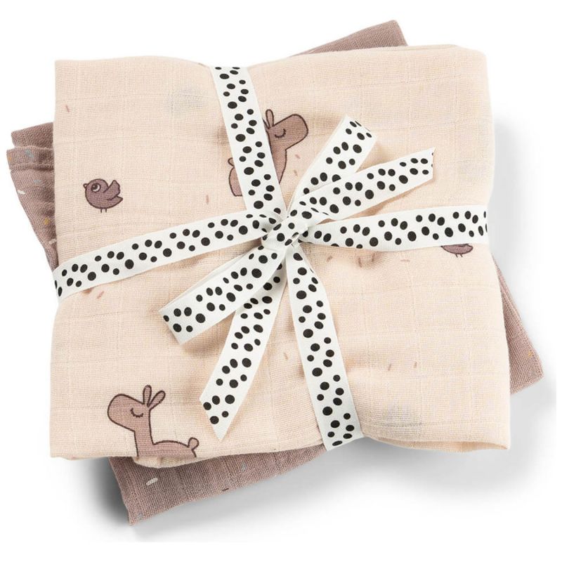 Lot de 2 langes Lalee Rose (65x65 cm) Done by Deer Produit 2